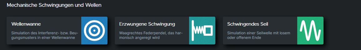 Bildbeschreibung: Übersicht der MintApps im Bereich Physik, Stand 03. Februar 2023